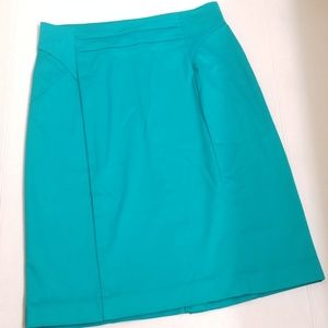 Worthington High-Rise High-Waist Teal Skirt